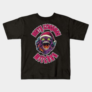 Terrifying Devil in Santa Hat - Merry Creepmas Witches Kids T-Shirt